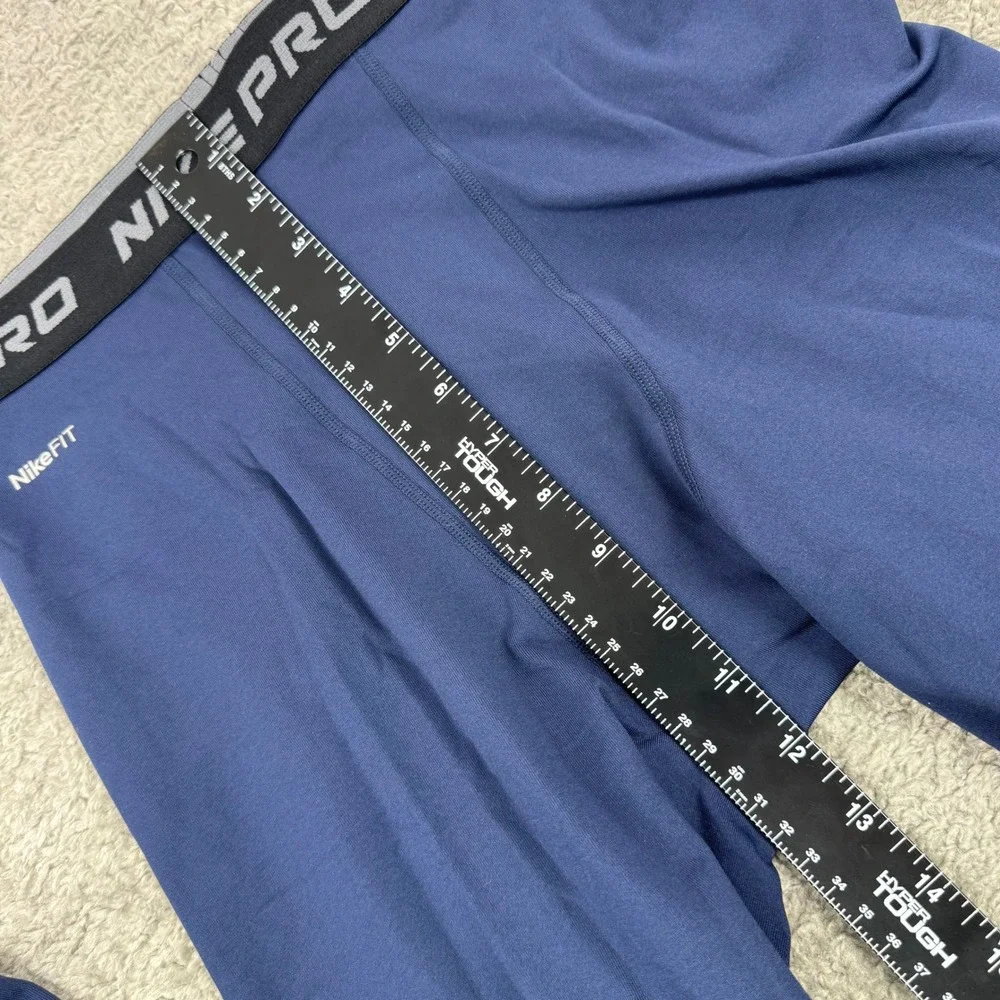 Nike Pro Compression Stay Warm Mens Navy Blue Leggings 259864-419 L NEW